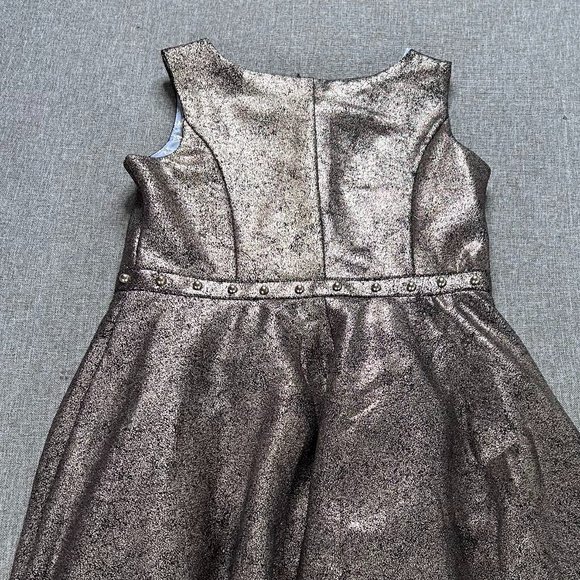 Disney Store Aladdin Princess Jasmine Fit & Flare Dress Girl 11/12 Gold Metallic - Picture 8 of 12